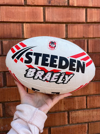 Load image into Gallery viewer, Personalised St George Dragons Official NRL Ball (Size 5)
