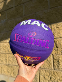 Load image into Gallery viewer, Personalised Spalding Rubber Purple Highlight Rush Basketball (Size 5, 6)
