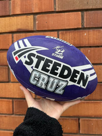 Load image into Gallery viewer, Personalised Melbourne Storm Official NRL Ball (Size 5)
