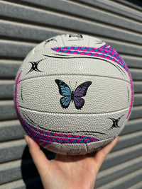Load image into Gallery viewer, Personalised Gilbert White Spectra Netball (SIZE 4, 5)
