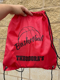 Load image into Gallery viewer, Personalised Basketball Drawstring Bag
