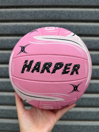 Load image into Gallery viewer, Personalised Gilbert Exo Pink Netball (SIZE 5)
