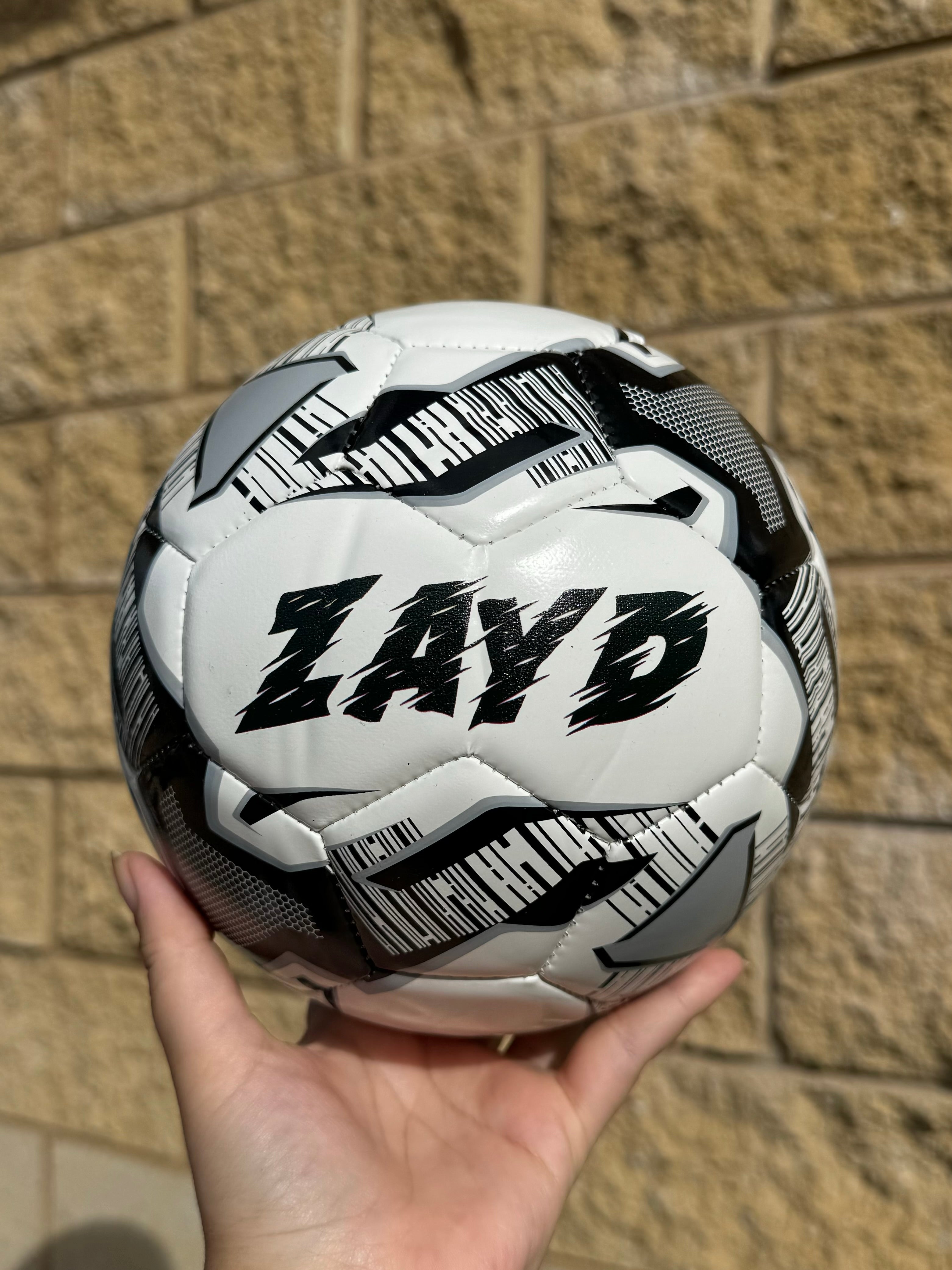 Personalised Mi-Ball Black Soccer Ball (Size 3, 4, 5)