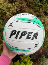 Load image into Gallery viewer, Personalised Gilbert Exo White and Teal Netball (SIZE 4, 5)
