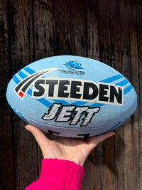 Load image into Gallery viewer, Personalised Cronulla Sharks Official NRL Ball (Size 5)
