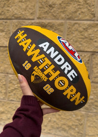 Load image into Gallery viewer, Personalised AFL Official Hawthorn Hawks Club Football (Size 5)
