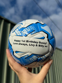 Load image into Gallery viewer, Mini Personalised Mi-Ball Blue Soccer Ball (Mini Size)
