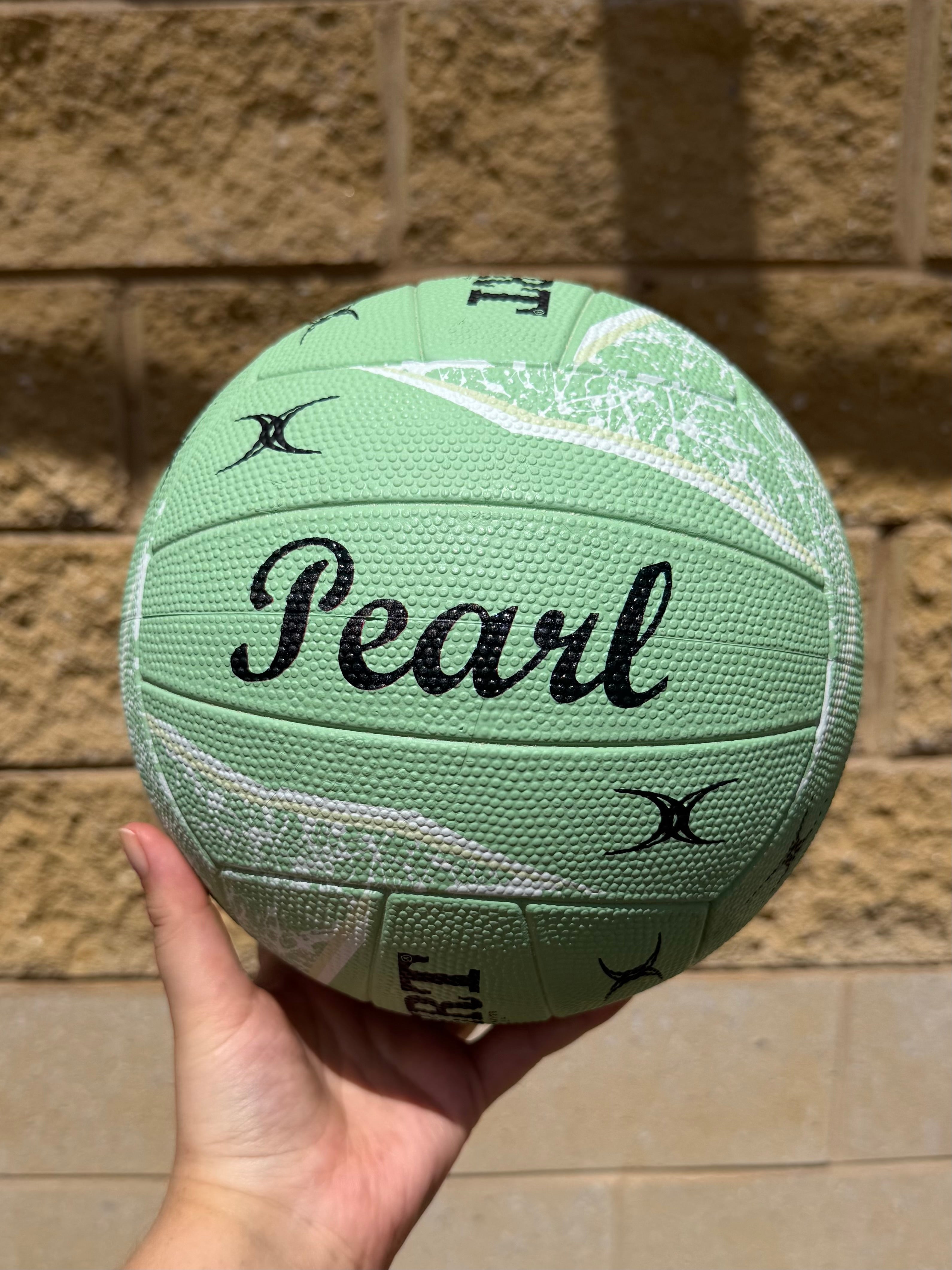 Personalised Gilbert Phoenix Mint Netball (SIZE 5)