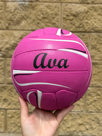 Load image into Gallery viewer, Personalised Mi-Ball Envision Pink Netball (SIZE 4, 5)
