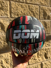 Load image into Gallery viewer, Personalised Spalding Black Marble Glow Basketball (Size 5, 6, 7)
