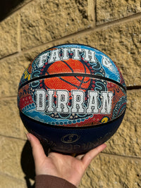 Load image into Gallery viewer, Personalised Spalding NBL Blue Indigenous Basketball (Size 5)
