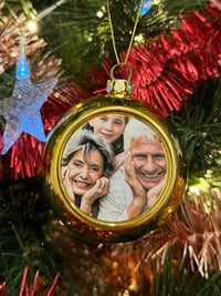 Load image into Gallery viewer, Personalised Gold Christmas Bauble
