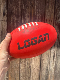 Load image into Gallery viewer, Personalised Mi-Ball AFL Football - Red (Size 3, 4, 5)
