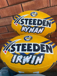 Load image into Gallery viewer, Personalised Parramatta Eels Official NRL Ball (Size 5)
