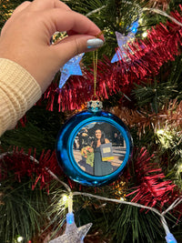 Load image into Gallery viewer, Personalised Blue Christmas Bauble
