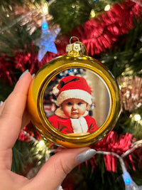 Load image into Gallery viewer, Personalised Gold Christmas Bauble
