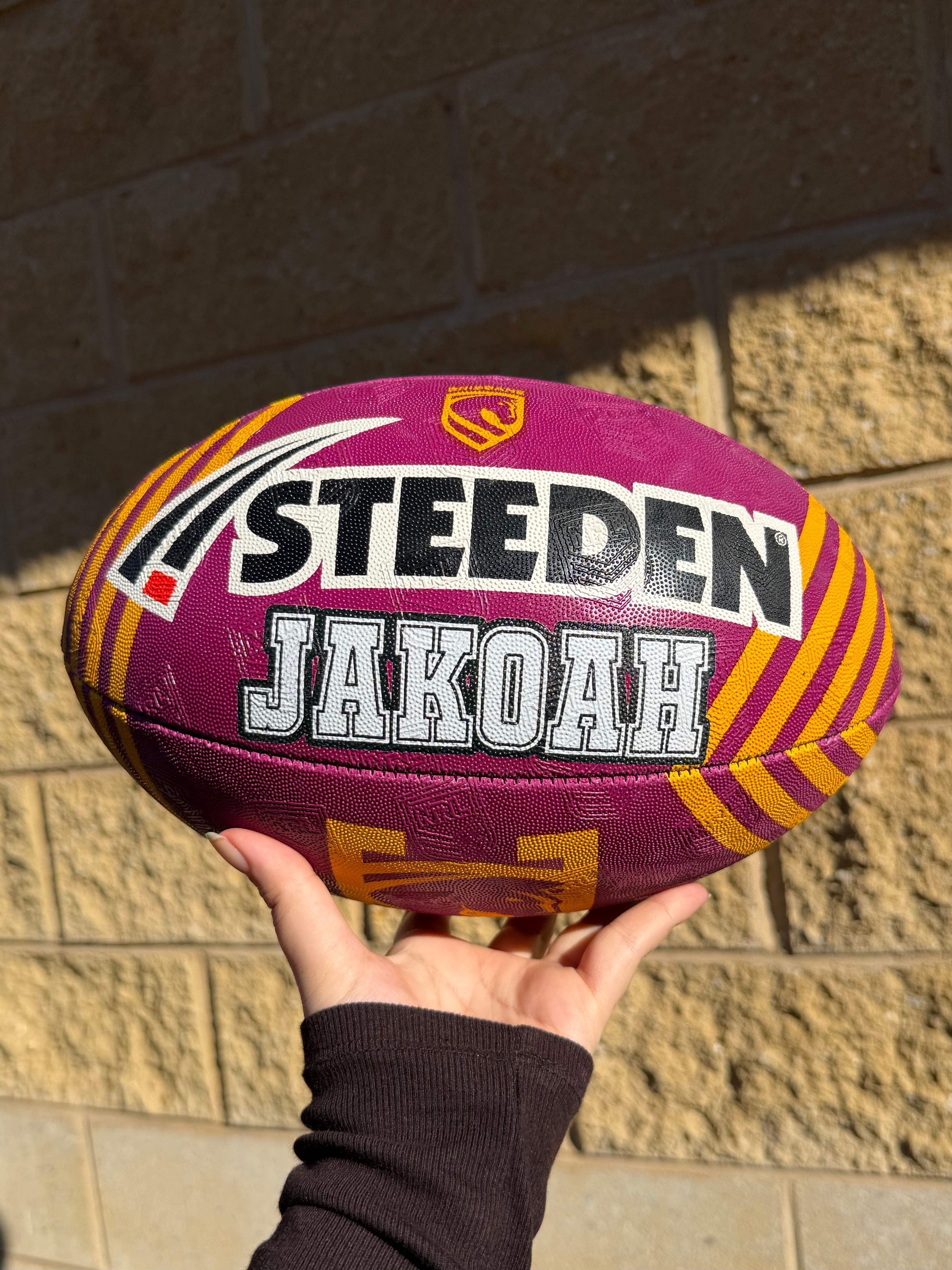 Personalised Brisbane Broncos Official NRL Ball (Size 5)