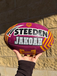 Load image into Gallery viewer, Personalised Brisbane Broncos Official NRL Ball (Size 5) - 3 Day Dispatch
