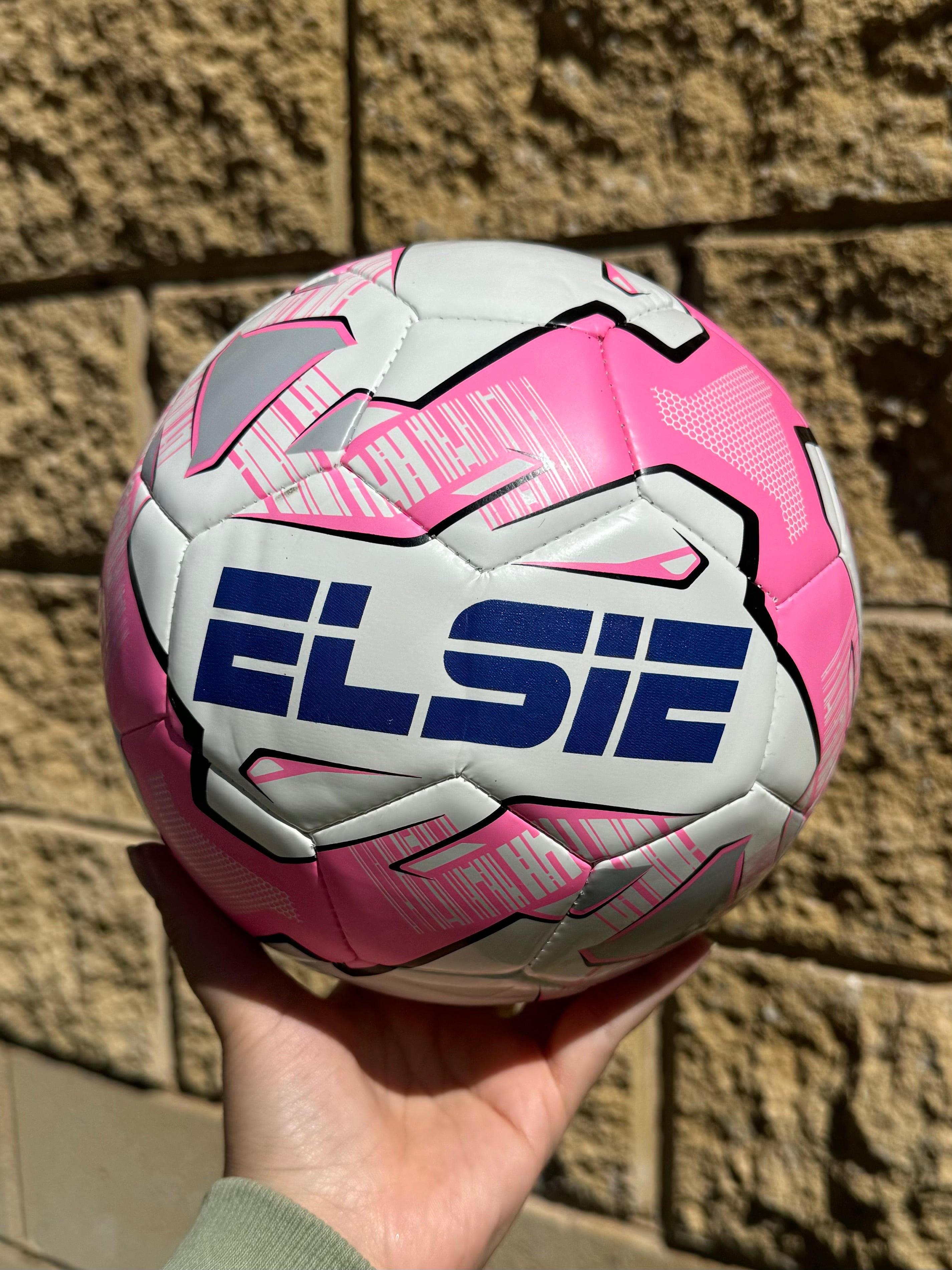 Personalised Mi-Ball Pink Soccer Ball (Size 3, 4, 5)