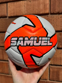 Load image into Gallery viewer, Personalised Deploy Orange Soccer Ball (Size 3, 4, 5)
