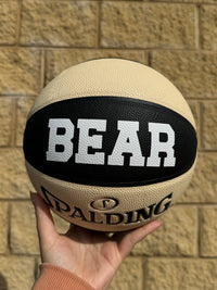 Load image into Gallery viewer, Personalised Spalding Composite Leather Black/Oatmeal TF-250 Basketball (Size 5, 6, 7)
