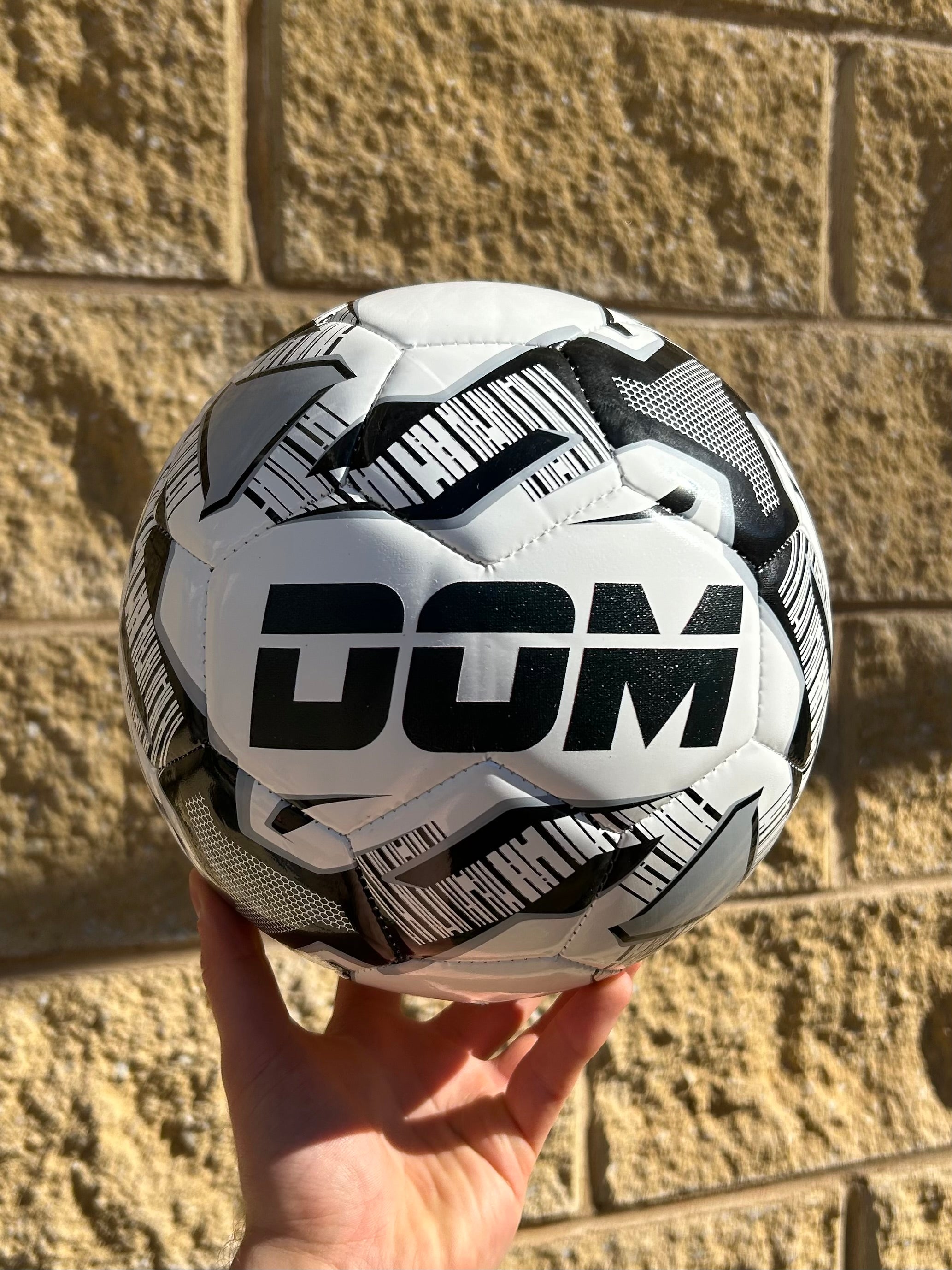 Personalised Mi-Ball Black Soccer Ball (Size 3, 4, 5)