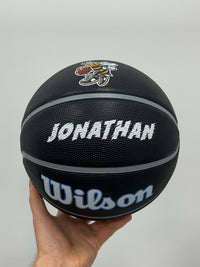 Load image into Gallery viewer, Personalised Wilson BNSW Black Rubber Basketball (Size 5, 6 &amp; 7)
