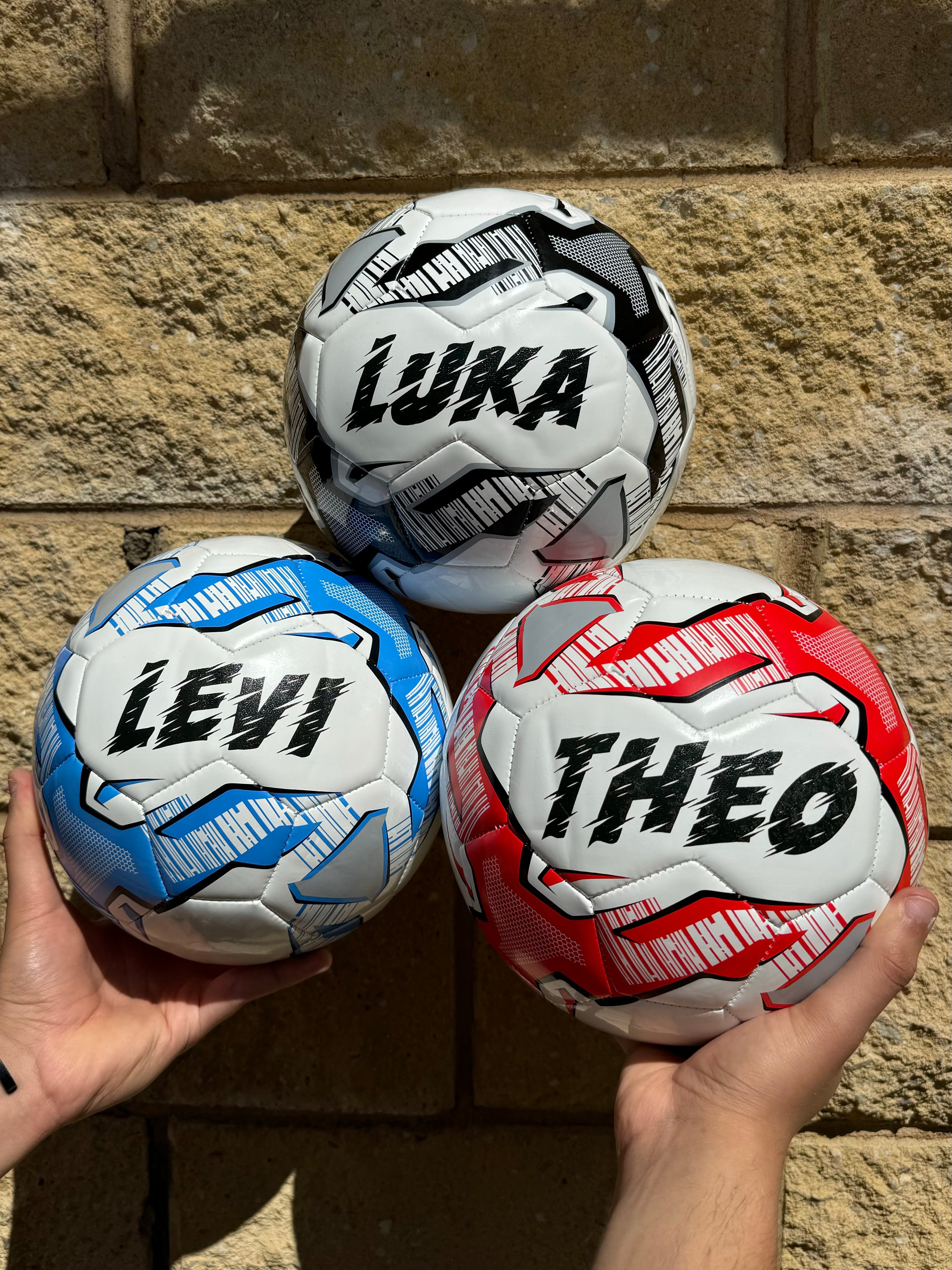 Personalised Mi-Ball Blue Soccer Ball (Size 3, 4, 5)