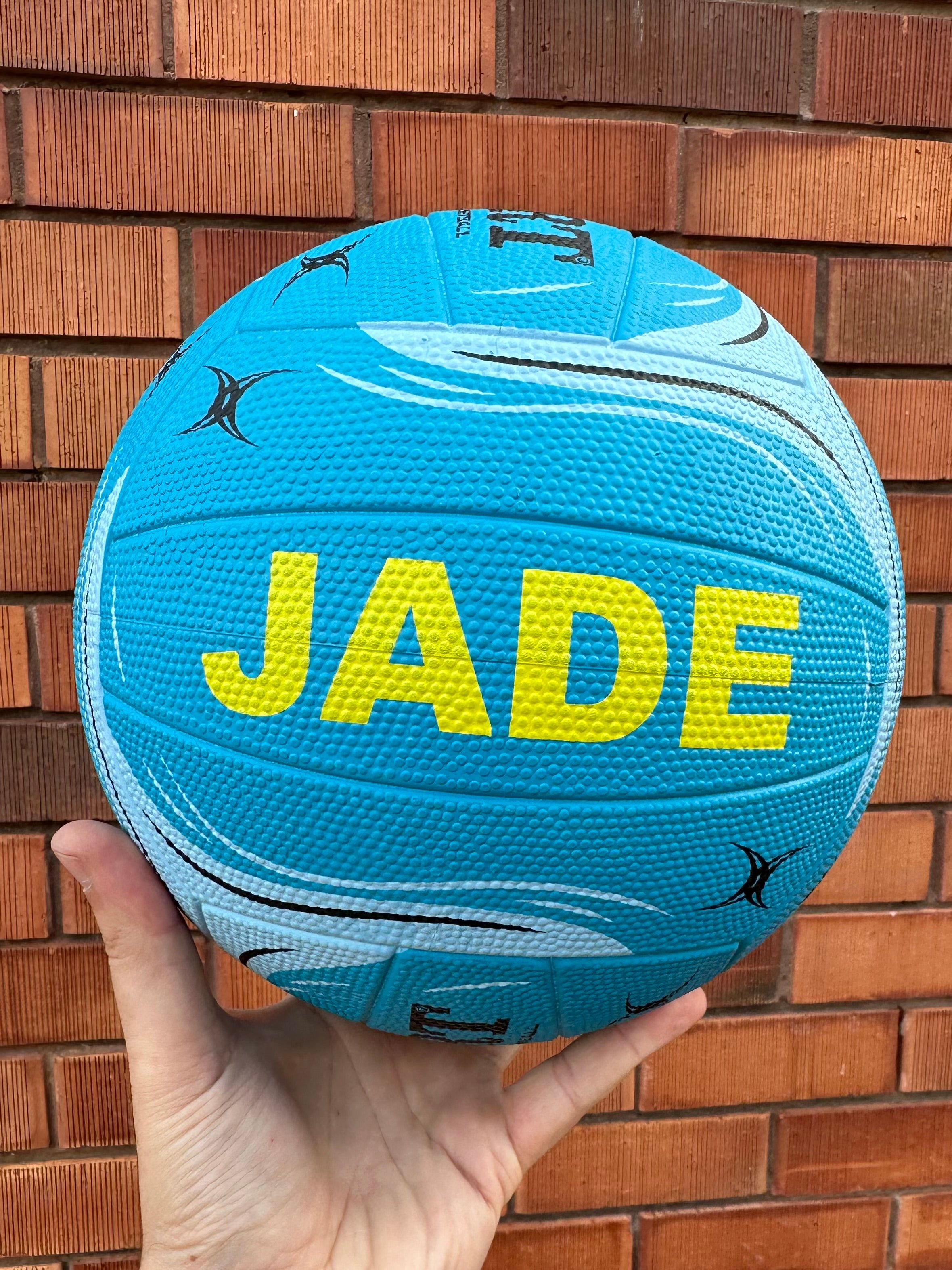 Personalised Gilbert Phoenix Netball Blue (SIZE 5)