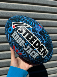 Load image into Gallery viewer, Personalised Indigenous NSW Blues Official NRL Ball (Size 5)

