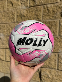 Load image into Gallery viewer, Personalised Mi-Ball Pink Soccer Ball (Size 3, 4, 5)
