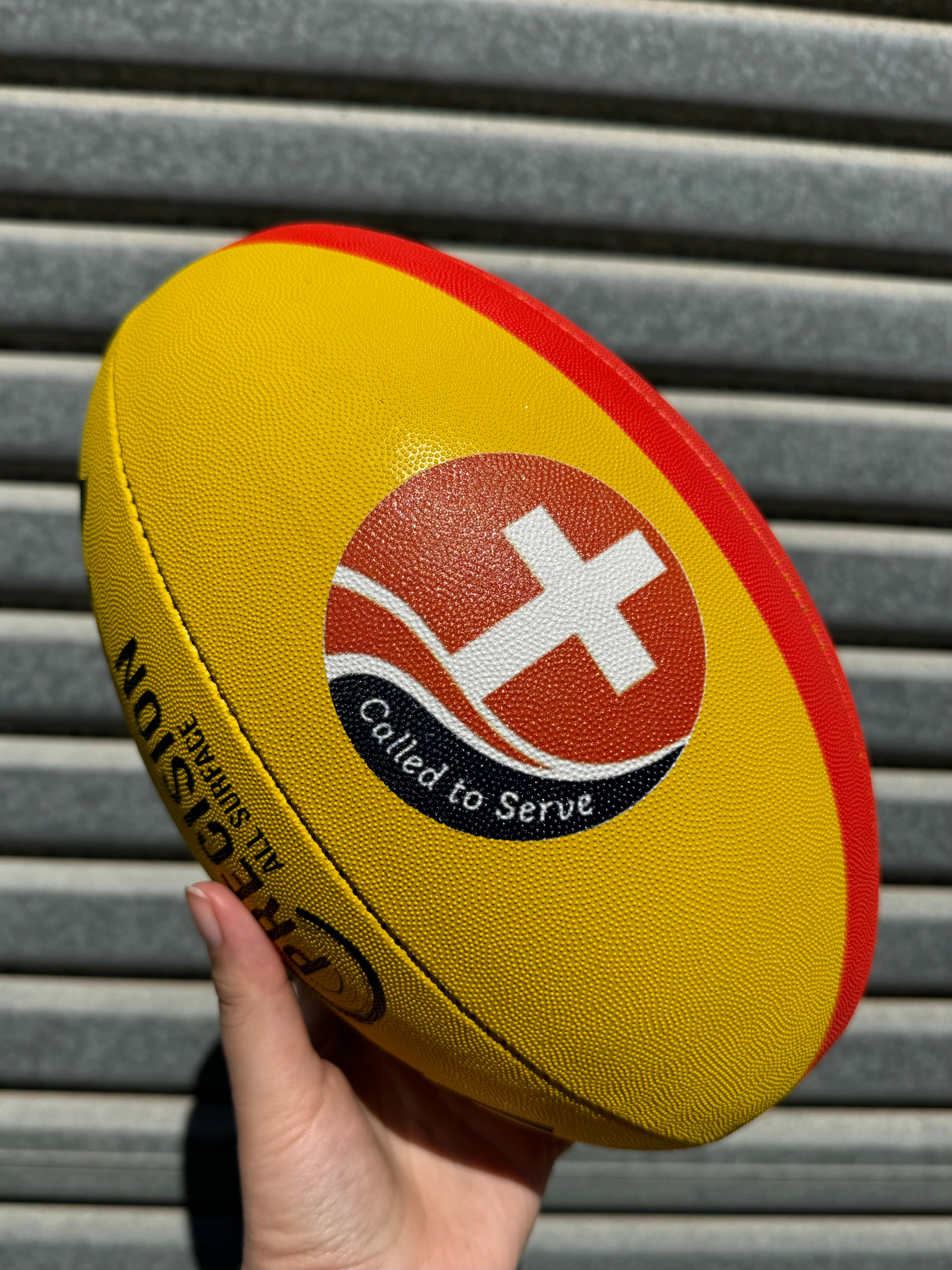 Personalised AFL Precision Football - Yellow (Size 3 & 5)