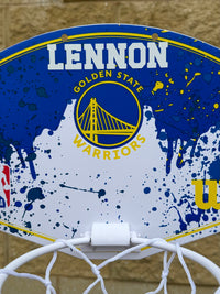 Load image into Gallery viewer, Personalised Wilson NBA Team Mini Basketball Hoop (Golden State Warriors)
