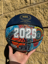 Load image into Gallery viewer, Personalised Spalding NBL Blue Indigenous Basketball (Size 5)
