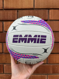 Load image into Gallery viewer, Personalised Gilbert White Spectra Netball (SIZE 4, 5)
