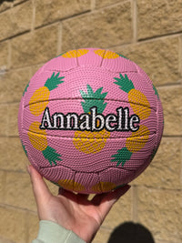 Load image into Gallery viewer, Personalised Hart Pineapple Dream Netball (SIZE 5)
