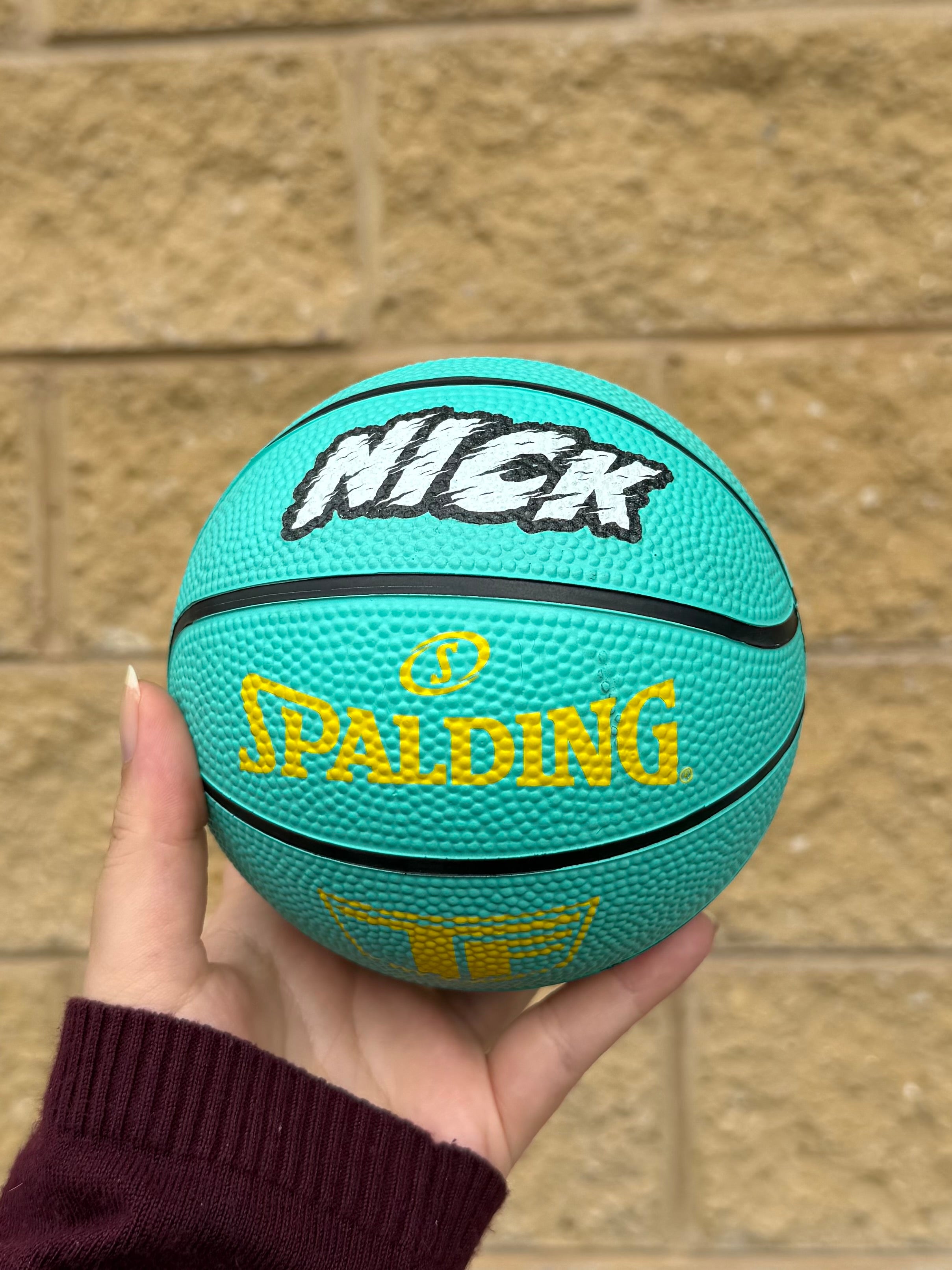 Personalised Mini Teal Spalding Basketball (Size 1)