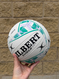 Load image into Gallery viewer, Personalised Gilbert White Ember Netball (SIZE 5)
