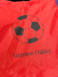 Load image into Gallery viewer, Personalised Soccer Drawstring Bag

