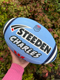 Load image into Gallery viewer, Personalised NSW Blues State Of Origin Official NRL Ball (Size 5)
