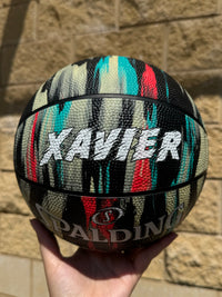 Load image into Gallery viewer, Personalised Spalding Black Marble Glow Basketball (Size 5, 6, 7)

