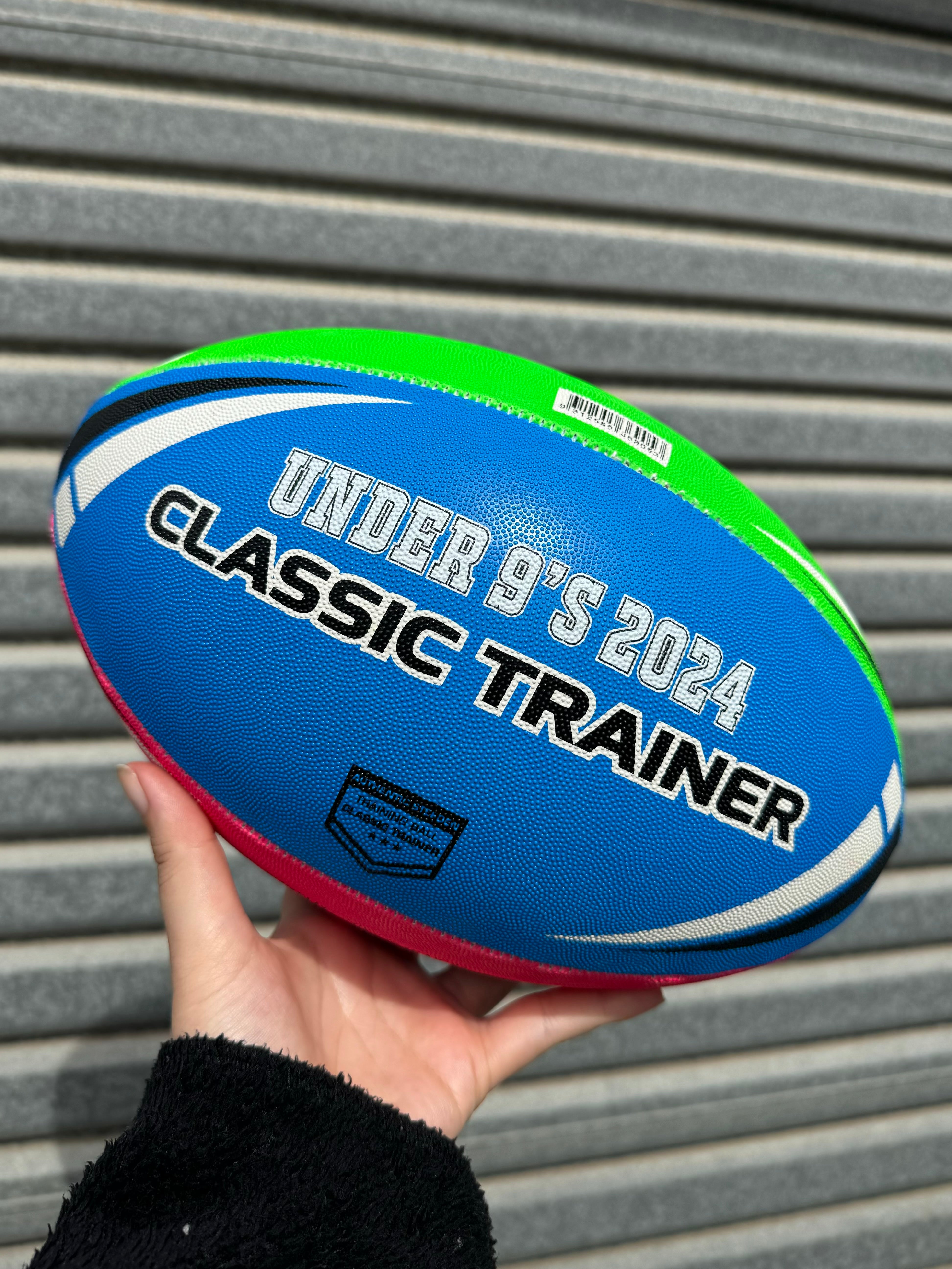 Personalised Multi Colour Steeden Rugby League Ball (Size 5, Mini)