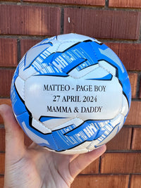 Load image into Gallery viewer, Mini Personalised Mi-Ball Blue Soccer Ball (Mini Size)
