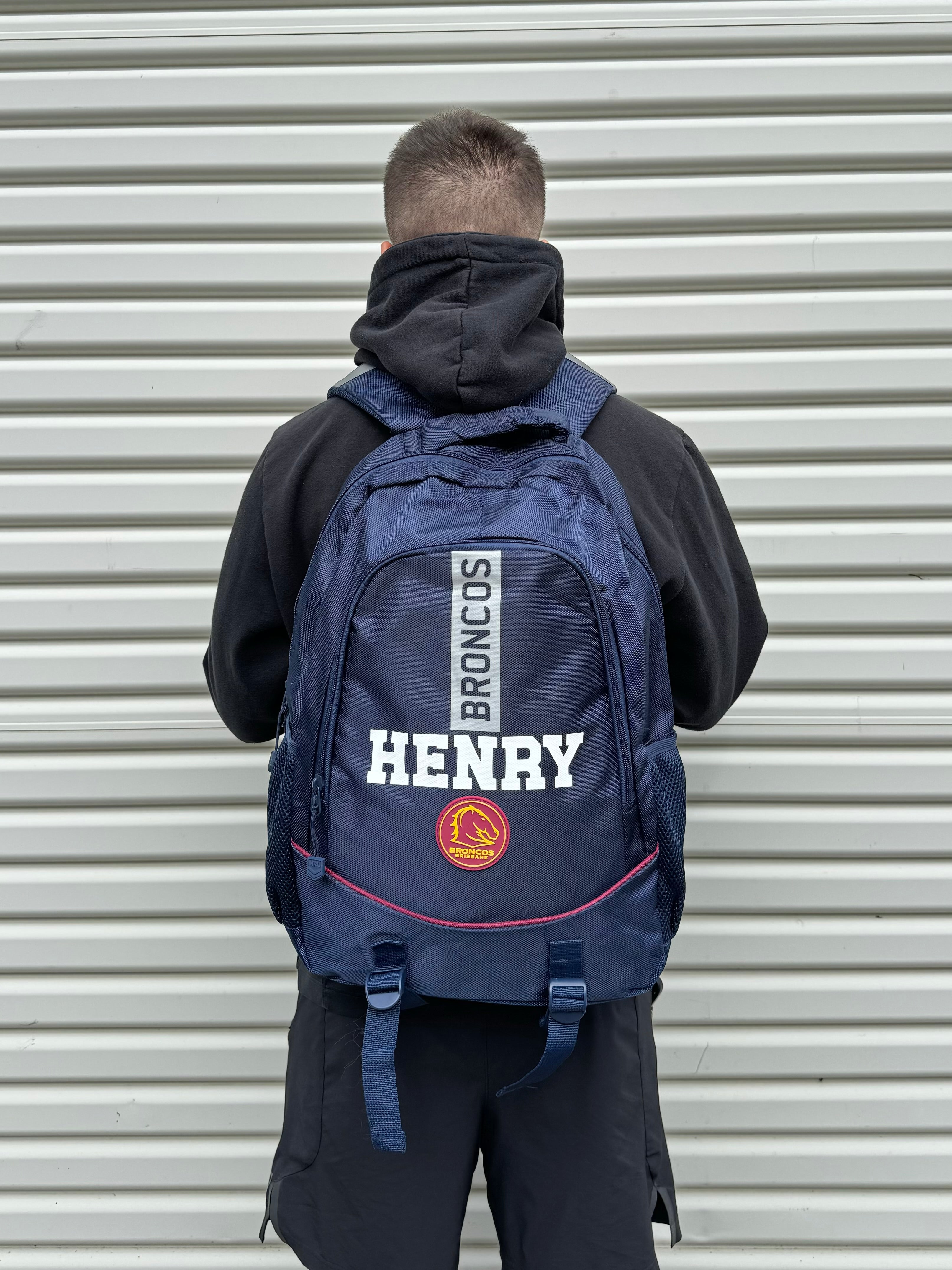 Personalised Brisbane Broncos Official NRL Backpack