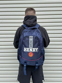 Load image into Gallery viewer, Personalised Brisbane Broncos Official NRL Backpack
