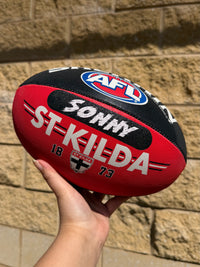 Load image into Gallery viewer, Personalised AFL Official St Kilda FC Saints Club Football (Size 5)
