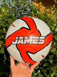 Load image into Gallery viewer, Personalised Deploy Orange Soccer Ball (Size 3, 4, 5)
