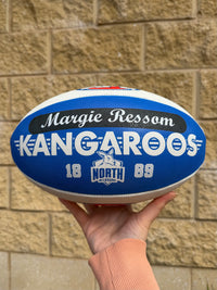 Load image into Gallery viewer, Personalised AFL Official North Melbourne Kangaroos Club Football (Size 5)
