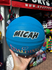 Load image into Gallery viewer, Personalised Spalding Rubber Blue Highlight Rush Basketball (Size 7)
