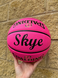 Load image into Gallery viewer, Personalised Pink Composite Leather Spalding Basketball (Size 6)
